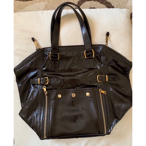 Yves Saint Laurent Patent Leather Downtown Tote - Picture 3 of 8